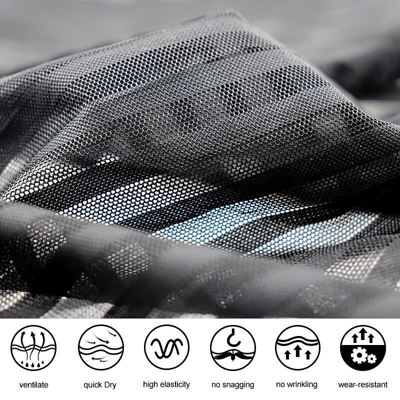 Nylon spandex jacqard mesh tricot fabric